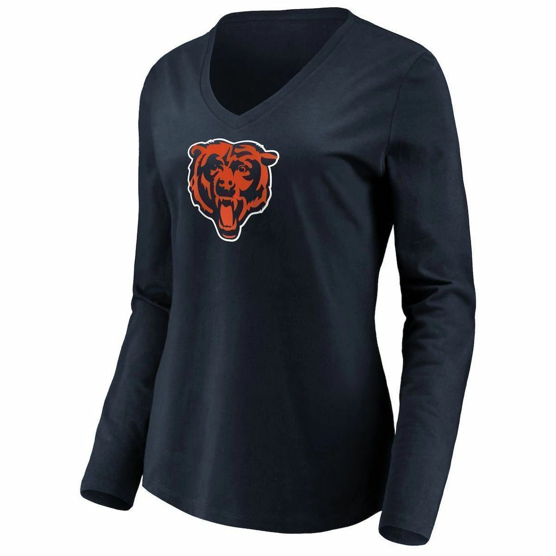 Fanatics Branded Women's Navy Chicago Bears Primary Logo Long Sleeve V-Neck T-Shirt 5 Fanatics Branded Women's Navy Chicago Bears Primary Logo Long Sleeve V-Neck T-Shirt - Image 3