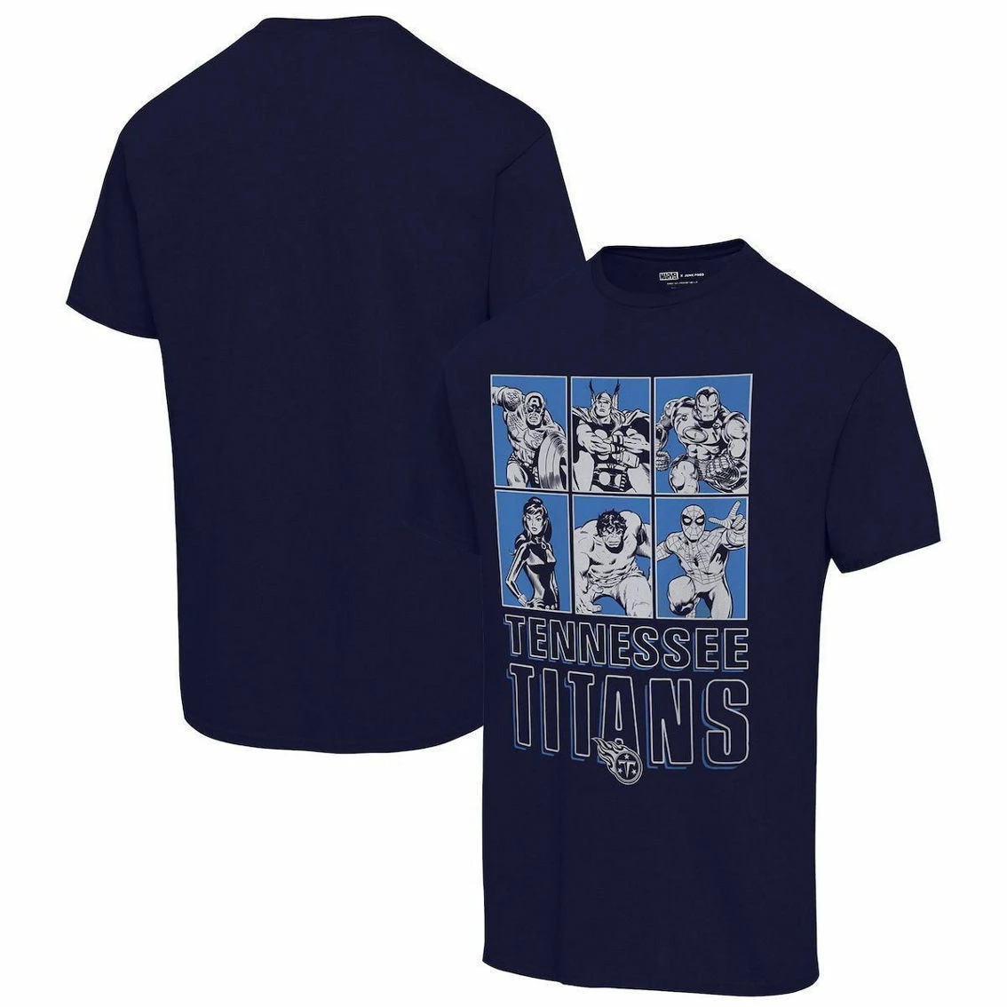 Junk Food Unisex Navy Tennessee Titans Disney Marvel Avengers Line-Up T-Shirt 3 Junk Food Unisex Navy Tennessee Titans Disney Marvel Avengers Line-Up T-Shirt