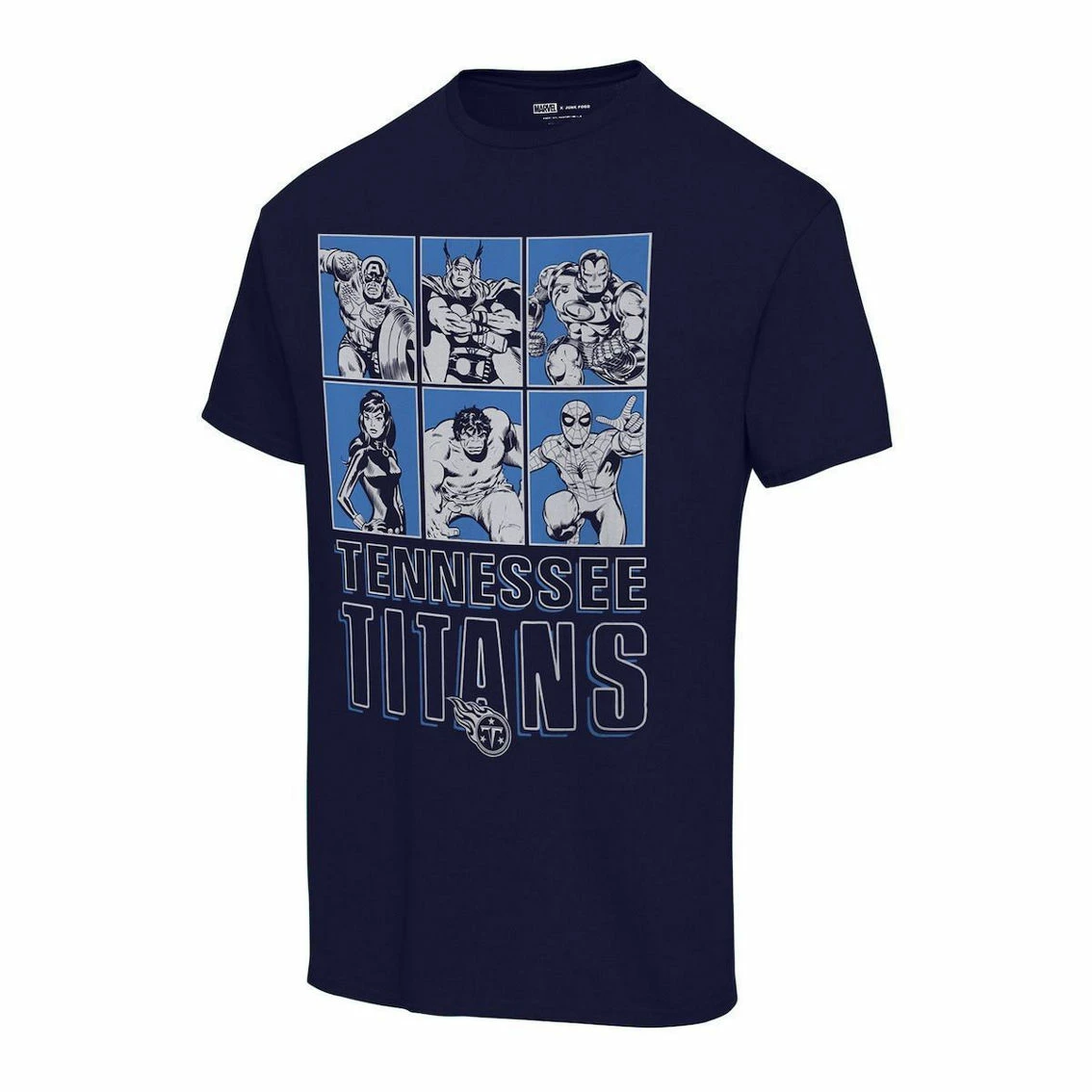 Junk Food Unisex Navy Tennessee Titans Disney Marvel Avengers Line-Up T-Shirt 5 Junk Food Unisex Navy Tennessee Titans Disney Marvel Avengers Line-Up T-Shirt - Image 3