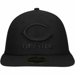 New Era Men's Black Chicago Bears Wordmark Black On Black Low 59FIFTY II Fitted Hat 8 New Era Men's Black Chicago Bears Wordmark Black On Black Low 59FIFTY II Fitted Hat -Fanatics DSCO1136748898 1007 ALT2
