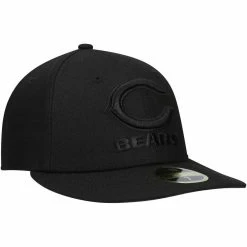 New Era Men's Black Chicago Bears Wordmark Black On Black Low 59FIFTY II Fitted Hat 9 New Era Men's Black Chicago Bears Wordmark Black On Black Low 59FIFTY II Fitted Hat -Fanatics DSCO1136748898 1007 ALT3