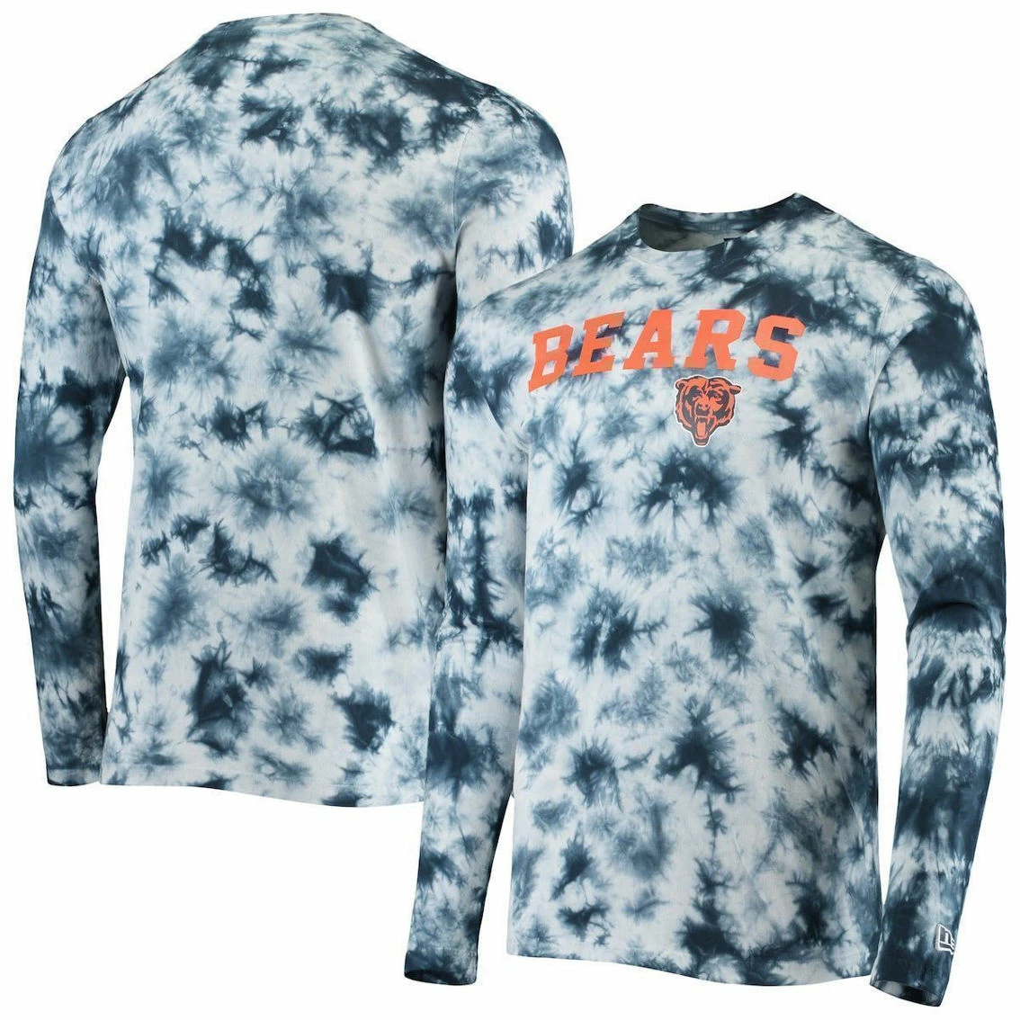 New Era Men's Navy Chicago Bears Tie-Dye Long Sleeve T-Shirt 3 New Era Men's Navy Chicago Bears Tie-Dye Long Sleeve T-Shirt