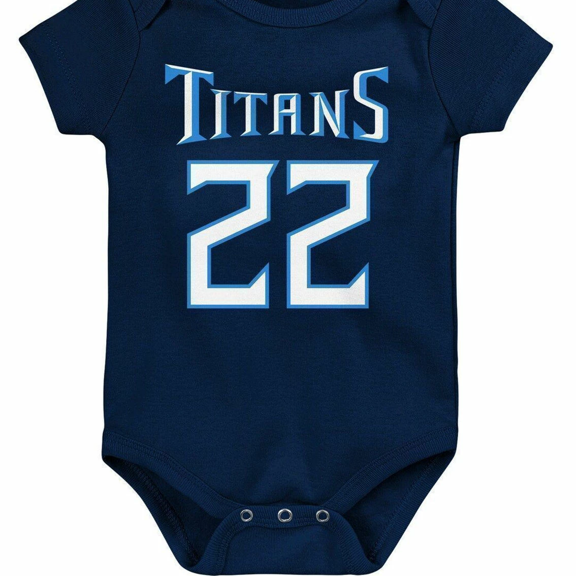 Outerstuff Infant Derrick Henry Navy Tennessee Titans Mainliner Player Name & Number Bodysuit 5 Outerstuff Infant Derrick Henry Navy Tennessee Titans Mainliner Player Name & Number Bodysuit - Image 3