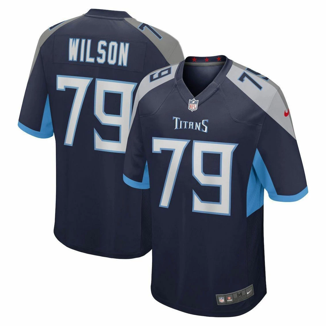Nike Men's Isaiah Wilson Navy Tennessee Titans Game Jersey 3 Nike Men's Isaiah Wilson Navy Tennessee Titans Game Jersey