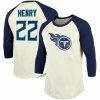 Majestic Threads Men's Derrick Henry Cream/Navy Tennessee Titans Vintage Player Name & Number Raglan 3/4-Sleeve T-Shirt -Fanatics DSCO1136749658 6662