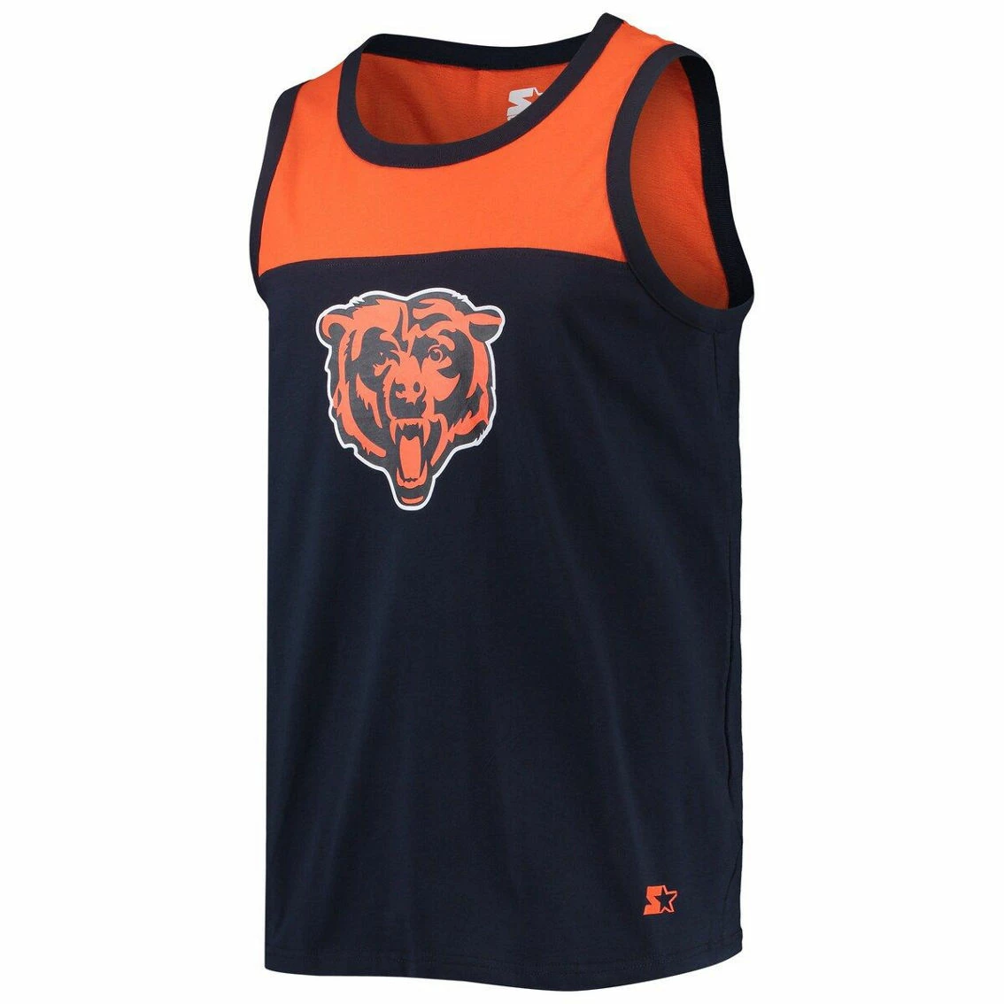 Starter Men's Navy/Orange Chicago Bears Team Down Fashion Tank Top 5 Starter Men's Navy/Orange Chicago Bears Team Down Fashion Tank Top - Image 3