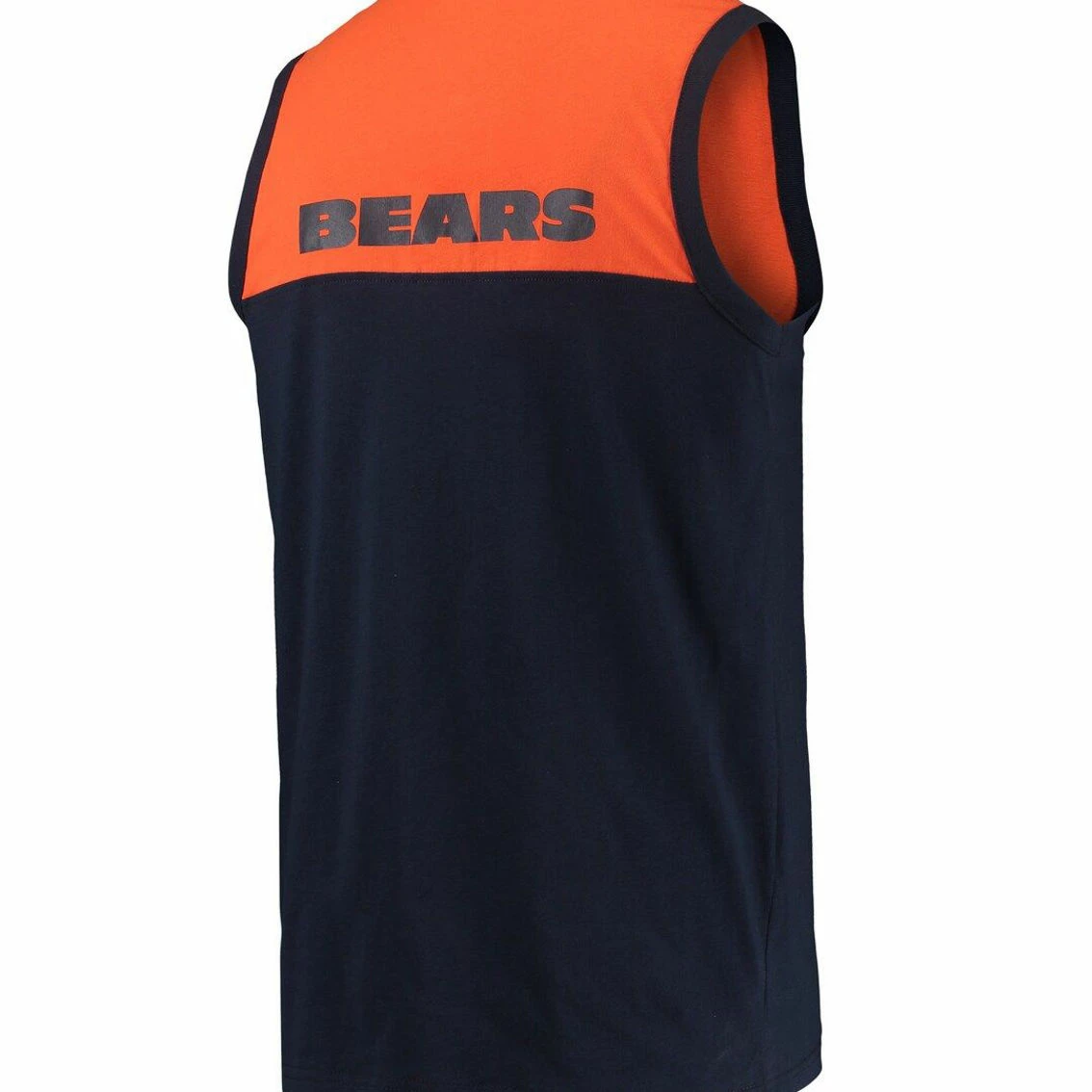 Starter Men's Navy/Orange Chicago Bears Team Down Fashion Tank Top 6 Starter Men's Navy/Orange Chicago Bears Team Down Fashion Tank Top - Image 4
