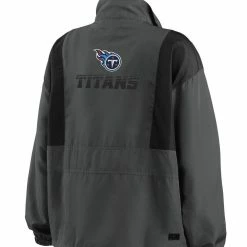 WEAR By Erin Andrews Women's Charcoal Tennessee Titans Popover Packable Half-Zip Jacket -Fanatics DSCO1136750417 1904 ALT3