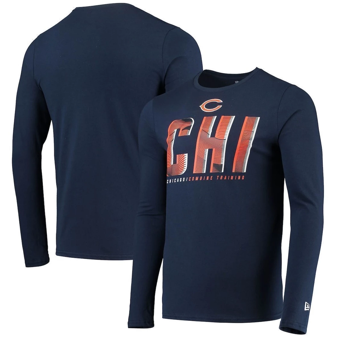 New Era Men's Navy Chicago Bears Combine Authentic Static Abbreviation Long Sleeve T-Shirt 3 New Era Men's Navy Chicago Bears Combine Authentic Static Abbreviation Long Sleeve T-Shirt