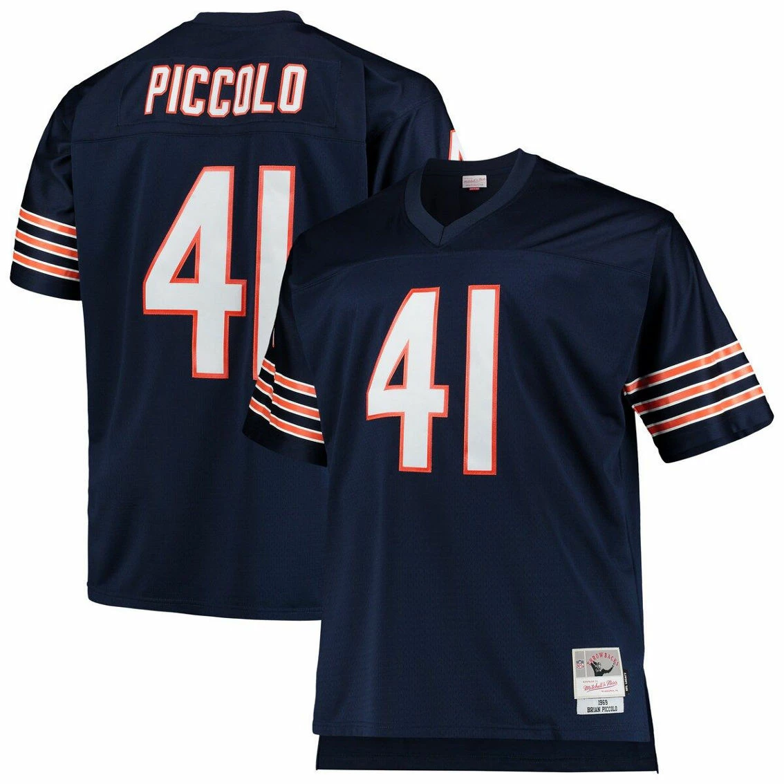 Mitchell & Ness Men's Brian Piccolo Navy Chicago Bears Big & Tall 1969 Retired Player Replica Jersey 3 Mitchell & Ness Men's Brian Piccolo Navy Chicago Bears Big & Tall 1969 Retired Player Replica Jersey