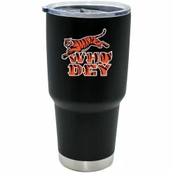 The Memory Company Black Cincinnati Bengals 30oz. Who Dey Tumbler