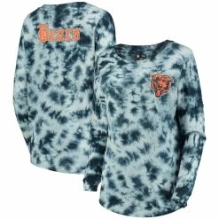 New Era Women's Navy Chicago Bears Tie-Dye Long Sleeve T-Shirt