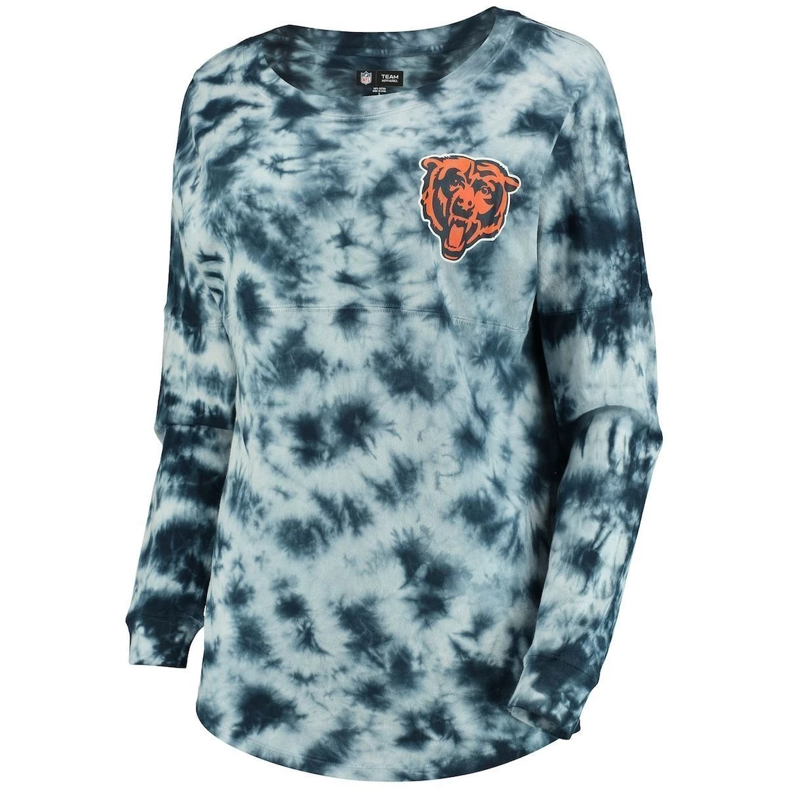 New Era Women's Navy Chicago Bears Tie-Dye Long Sleeve T-Shirt 5 New Era Women's Navy Chicago Bears Tie-Dye Long Sleeve T-Shirt - Image 3