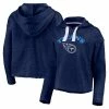Fanatics Branded Women's Heathered Navy Tennessee Titans Historic Logo Sport Resort Vintage Arc Cropped Raw Edge Pullover Hoodie 1 Fanatics Branded Women's Heathered Navy Tennessee Titans Historic Logo Sport Resort Vintage Arc Cropped Raw Edge Pullover Hoodie -Fanatics DSCO1136758043 SXT5