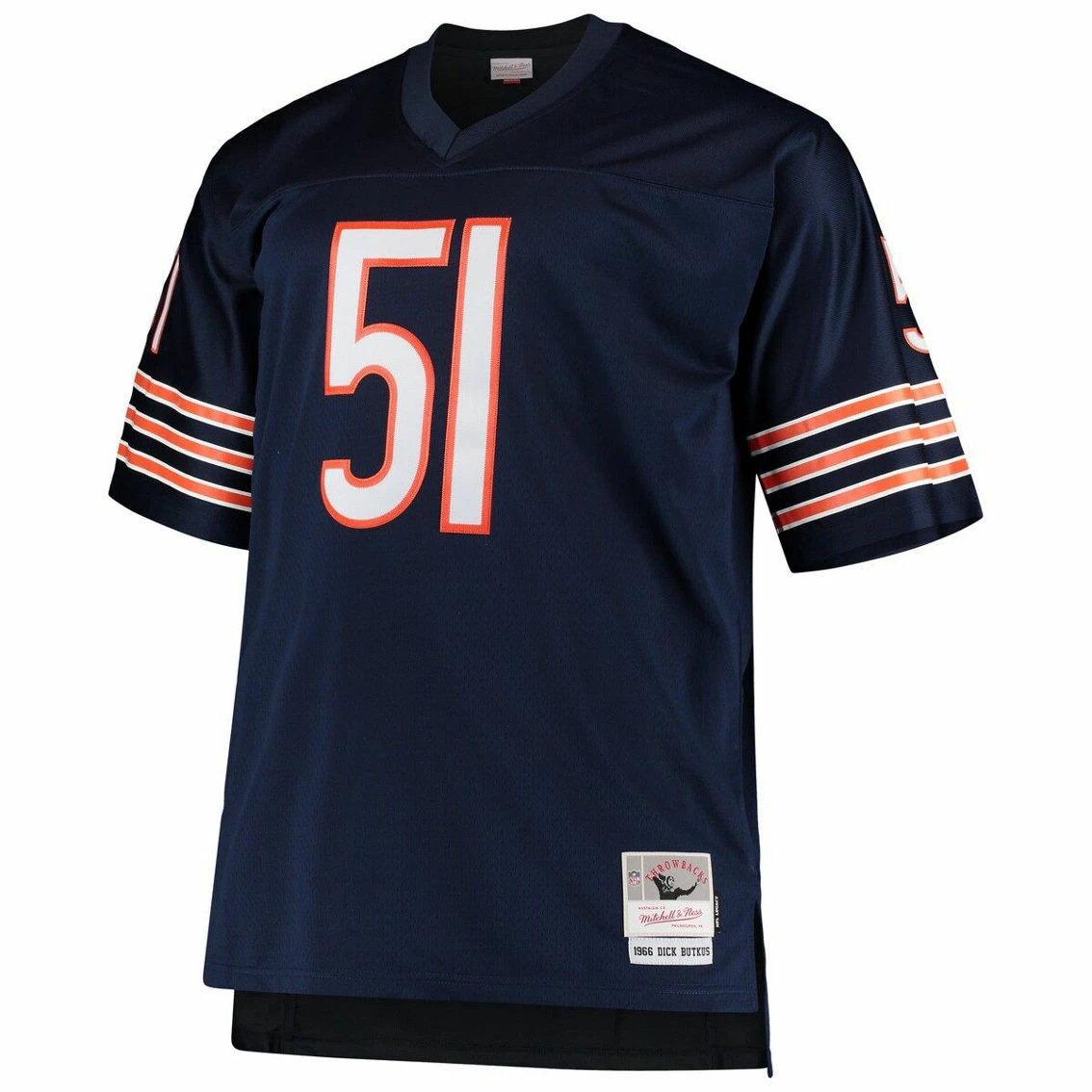 Mitchell & Ness Men's Dick Butkus Navy Chicago Bears Big & Tall 1966 Retired Player Replica Jersey 5 Mitchell & Ness Men's Dick Butkus Navy Chicago Bears Big & Tall 1966 Retired Player Replica Jersey - Image 3