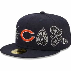 New Era Men's Navy Chicago Bears Bandana 59FIFTY Fitted Hat -Fanatics DSCO1136758315 1320 ALT1