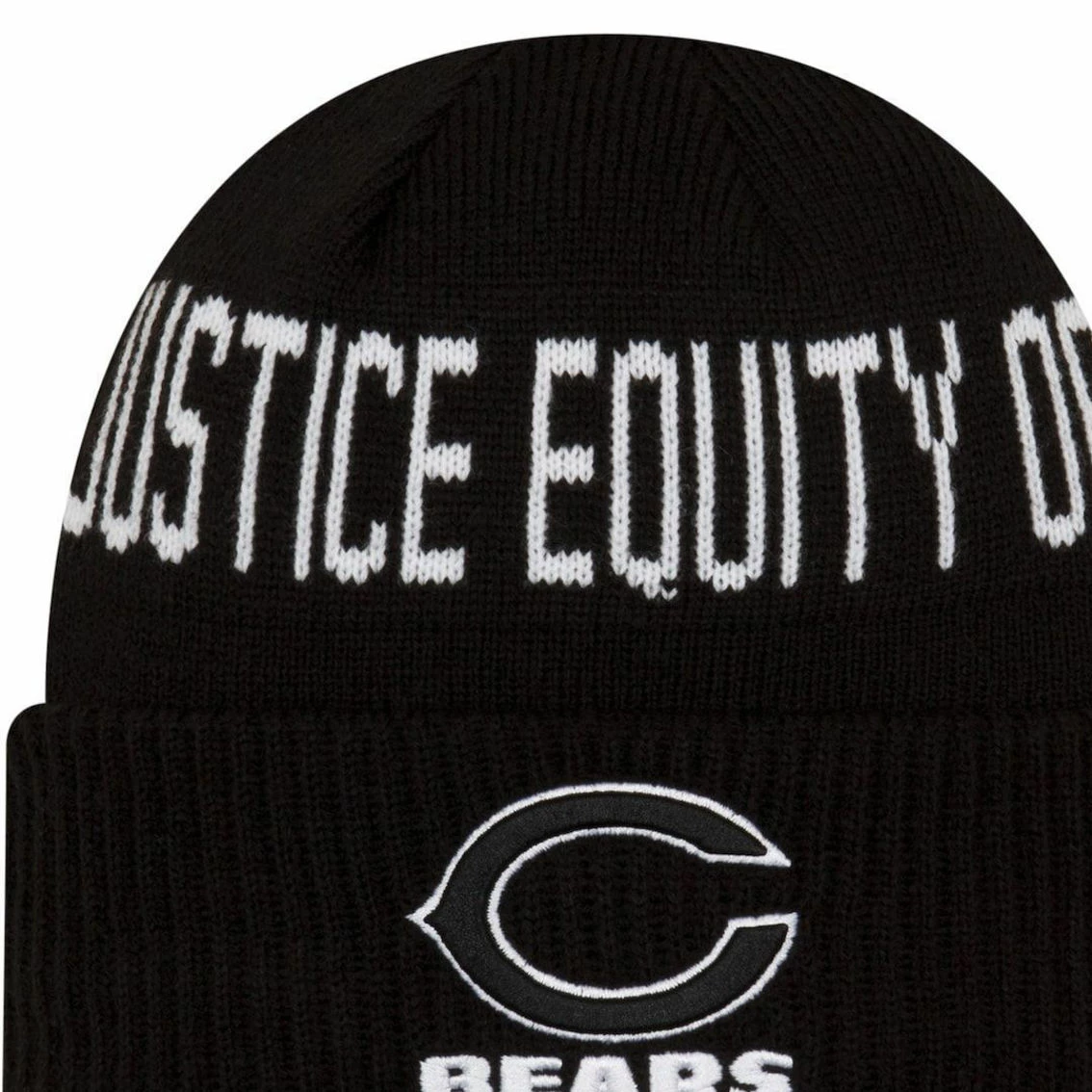 Men's New Era Black Chicago Bears Primary Social Justice Cuffed Knit Hat 4 Men's New Era Black Chicago Bears Primary Social Justice Cuffed Knit Hat - Image 2