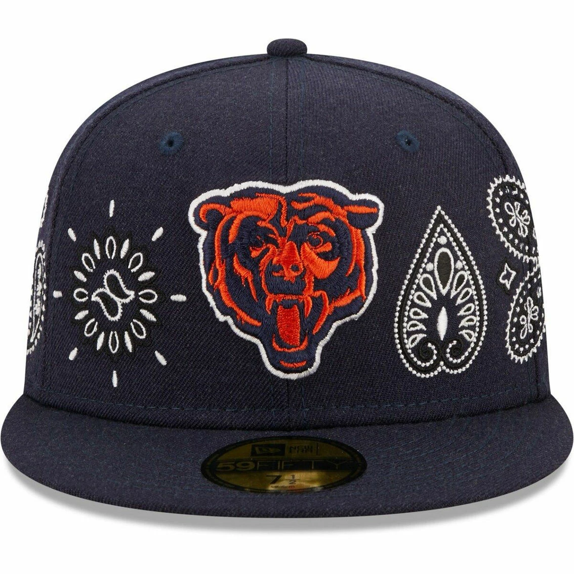 New Era Men's Navy Chicago Bears Bandana 59FIFTY Fitted Hat 5 New Era Men's Navy Chicago Bears Bandana 59FIFTY Fitted Hat - Image 3