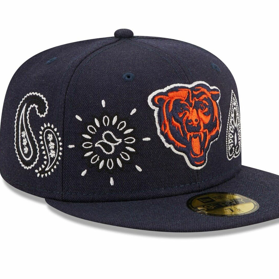 New Era Men's Navy Chicago Bears Bandana 59FIFTY Fitted Hat 6 New Era Men's Navy Chicago Bears Bandana 59FIFTY Fitted Hat - Image 4