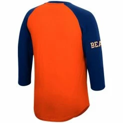 Mitchell & Ness Men's Orange Chicago Bears Historic Logo Ultimate Play 3/4 Sleeve Raglan Henley T-Shirt -Fanatics DSCO1136759636 2294 ALT3