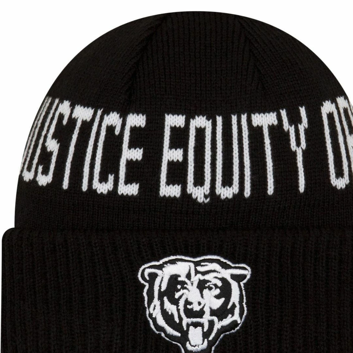 Men's New Era Black Chicago Bears Team Social Justice Cuffed Knit Hat 4 Men's New Era Black Chicago Bears Team Social Justice Cuffed Knit Hat - Image 2