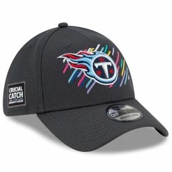 New Era Men's Charcoal Tennessee Titans 2021 NFL Crucial Catch 39THIRTY Flex Hat -Fanatics DSCO1136759978 1904 ALT3