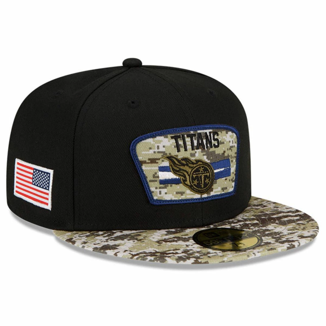 New Era Men's Black/Camo Tennessee Titans 2021 Salute To Service 59FIFTY Fitted Hat 3 New Era Men's Black/Camo Tennessee Titans 2021 Salute To Service 59FIFTY Fitted Hat