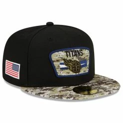 New Era Men's Black/Camo Tennessee Titans 2021 Salute To Service 59FIFTY Fitted Hat 7 New Era Men's Black/Camo Tennessee Titans 2021 Salute To Service 59FIFTY Fitted Hat -Fanatics DSCO1136760118 1007 ALT1