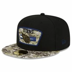 New Era Men's Black/Camo Tennessee Titans 2021 Salute To Service 59FIFTY Fitted Hat 9 New Era Men's Black/Camo Tennessee Titans 2021 Salute To Service 59FIFTY Fitted Hat -Fanatics DSCO1136760118 1007 ALT3