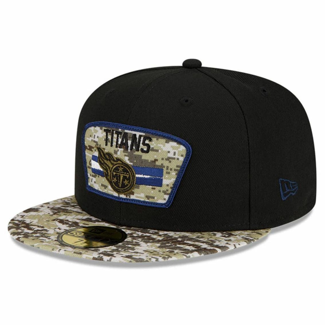 New Era Men's Black/Camo Tennessee Titans 2021 Salute To Service 59FIFTY Fitted Hat 6 New Era Men's Black/Camo Tennessee Titans 2021 Salute To Service 59FIFTY Fitted Hat - Image 4