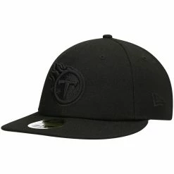 New Era Men's Black Tennessee Titans Black On Black Low 59FIFTY II Fitted Hat -Fanatics DSCO1136760215 1007 ALT1