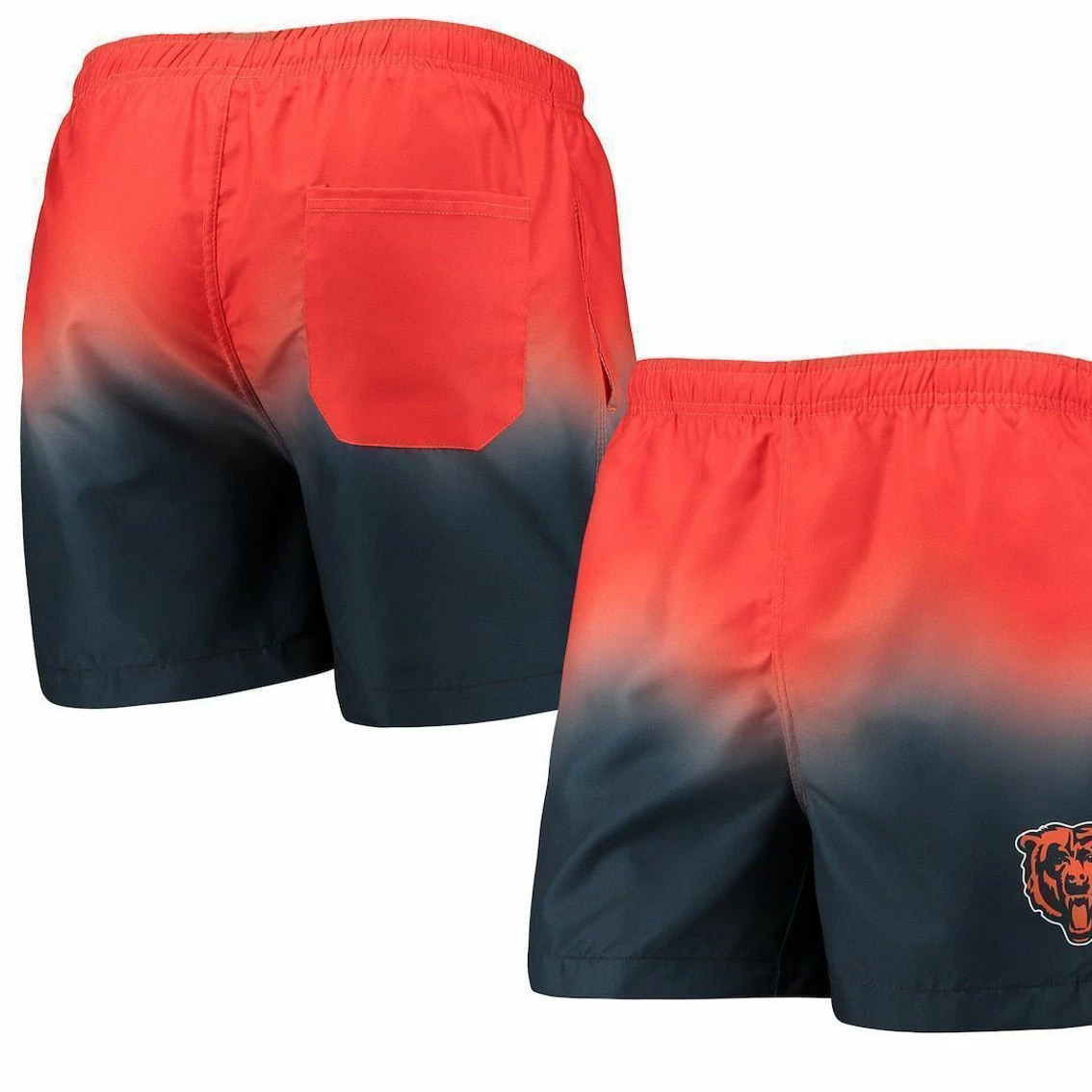 FOCO Men's Orange/Navy Chicago Bears Dip-Dye Swim Shorts 3 FOCO Men's Orange/Navy Chicago Bears Dip-Dye Swim Shorts