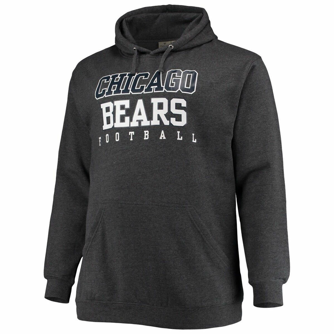 Fanatics Branded Men's Heathered Charcoal Chicago Bears Big & Tall Practice Pullover Hoodie 5 Fanatics Branded Men's Heathered Charcoal Chicago Bears Big & Tall Practice Pullover Hoodie - Image 3