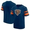 Fanatics Branded Men's Navy Chicago Bears Textured Throwback Hashmark V-Neck T-Shirt -Fanatics DSCO1136760532 1320