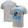 Junk Food Men's Heathered Gray Tennessee Titans Helmet T-Shirt