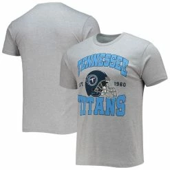 Junk Food Men's Heathered Gray Tennessee Titans Helmet T-Shirt