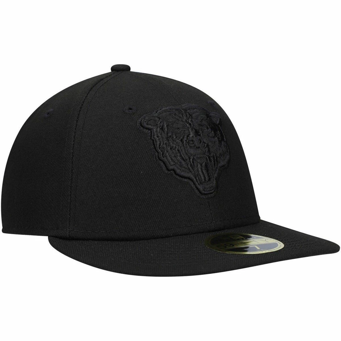 New Era Men's Black Chicago Bears Black On Black Low 59FIFTY II Fitted Hat 6 New Era Men's Black Chicago Bears Black On Black Low 59FIFTY II Fitted Hat - Image 4