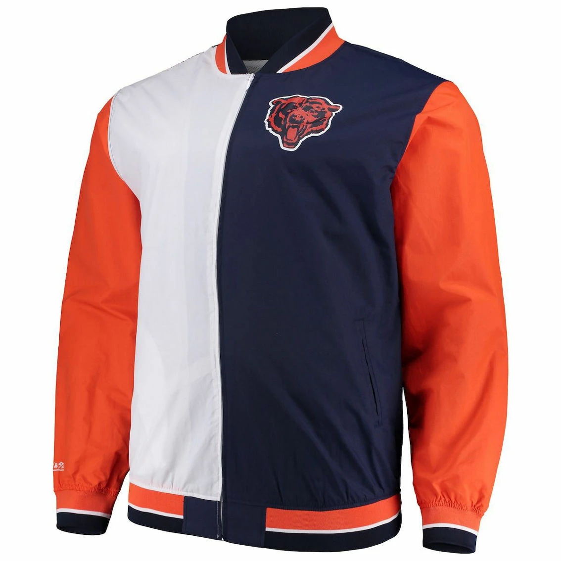 Mitchell & Ness Men's Navy/White Chicago Bears Big & Tall Team History 2.0 Warm-Up Jacket 5 Mitchell & Ness Men's Navy/White Chicago Bears Big & Tall Team History 2.0 Warm-Up Jacket - Image 3