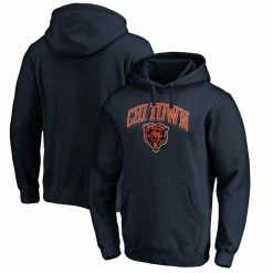 Fanatics Branded Men's Navy Chicago Bears Hometown Fitted Pullover Hoodie