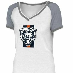 New Era Women's White/Gray Chicago Bears Training Camp Raglan V-Neck T-Shirt 8 New Era Women's White/Gray Chicago Bears Training Camp Raglan V-Neck T-Shirt -Fanatics DSCO1136763012 3550 ALT2