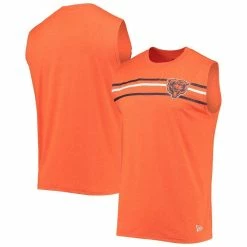 New Era Men's Orange Chicago Bears Brushed Sleeveless Tank Top
