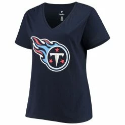 Fanatics Branded Women's Derrick Henry Navy Tennessee Titans Plus Size Name & Number V-Neck T-Shirt -Fanatics DSCO1136763160 1320 ALT2