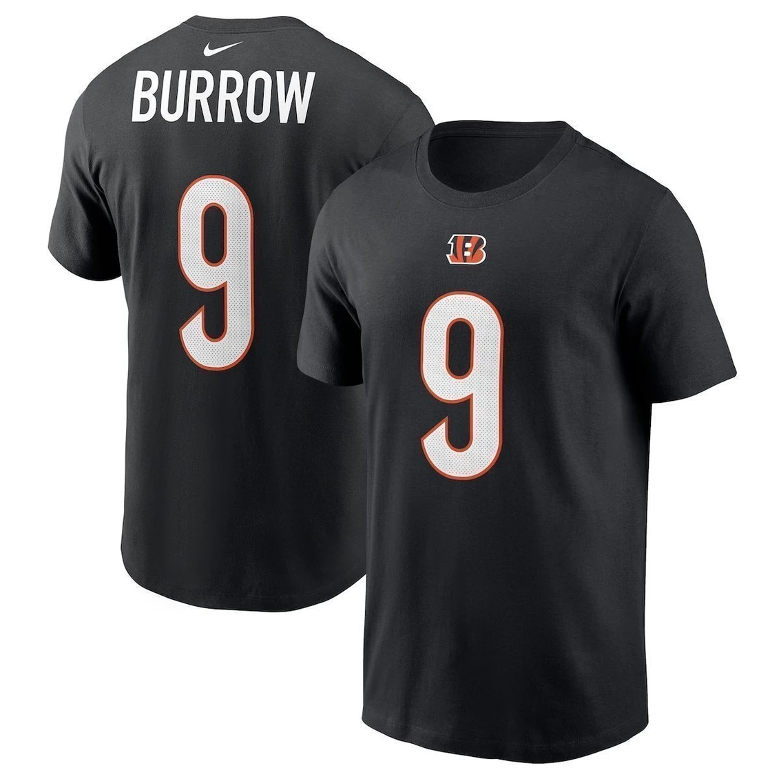 Nike Men's Joe Burrow Black Cincinnati Bengals Player Name & Number T-Shirt 3 Nike Men's Joe Burrow Black Cincinnati Bengals Player Name & Number T-Shirt