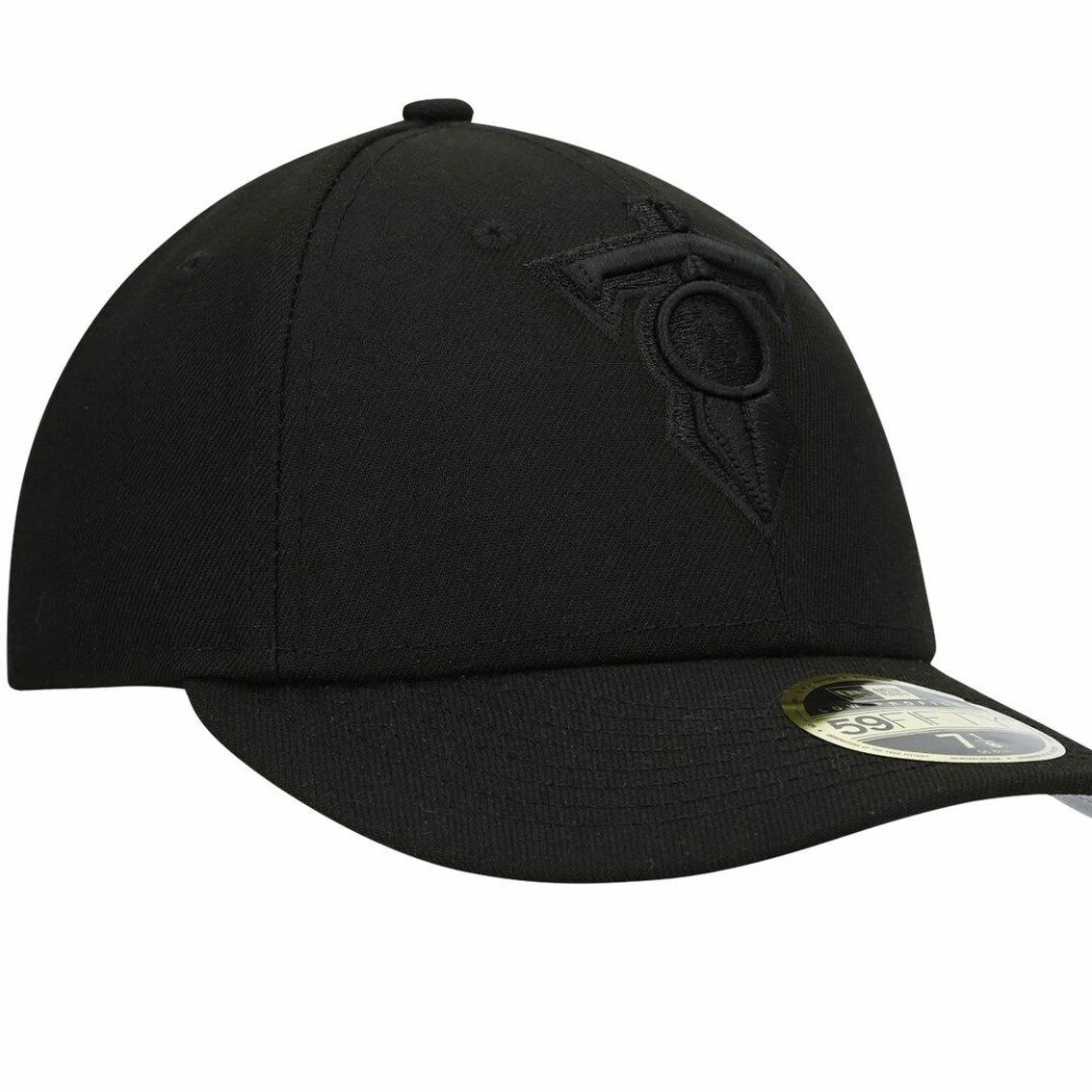 New Era Men's Black Tennessee Titans Alternate Logo Black On Black Low 59FIFTY II Fitted Hat 6 New Era Men's Black Tennessee Titans Alternate Logo Black On Black Low 59FIFTY II Fitted Hat - Image 4