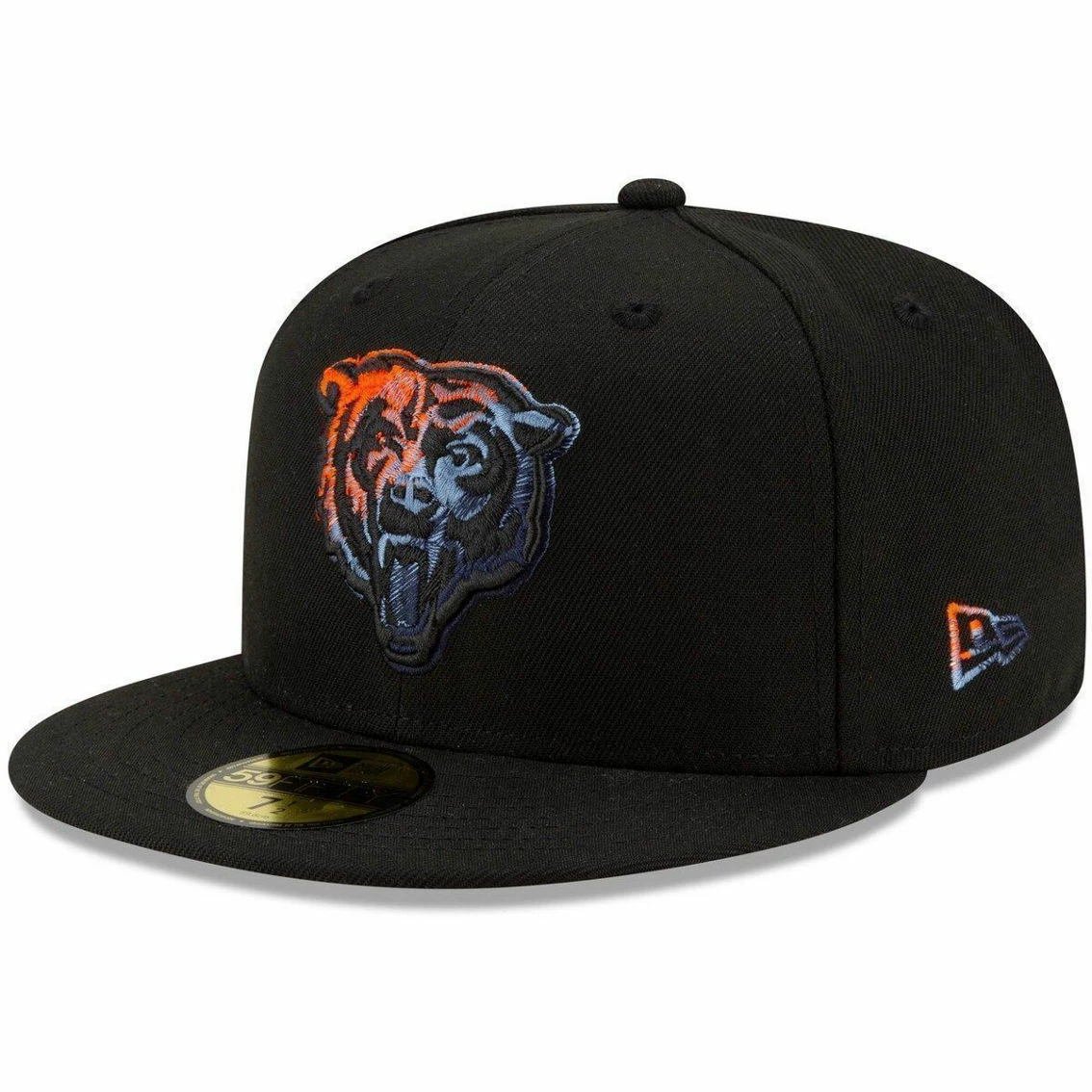 New Era Men's Black Chicago Bears Logo Color Dim 59FIFTY Fitted Hat 4 New Era Men's Black Chicago Bears Logo Color Dim 59FIFTY Fitted Hat - Image 2