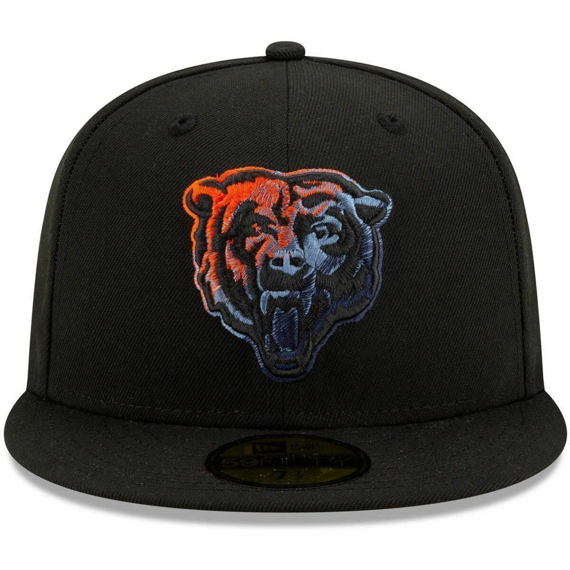 New Era Men's Black Chicago Bears Logo Color Dim 59FIFTY Fitted Hat 5 New Era Men's Black Chicago Bears Logo Color Dim 59FIFTY Fitted Hat - Image 3