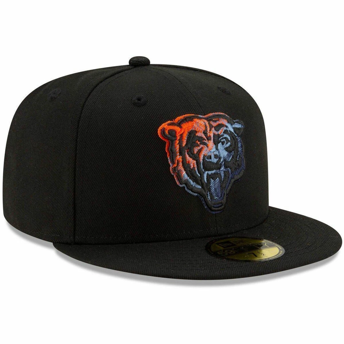 New Era Men's Black Chicago Bears Logo Color Dim 59FIFTY Fitted Hat 6 New Era Men's Black Chicago Bears Logo Color Dim 59FIFTY Fitted Hat - Image 4