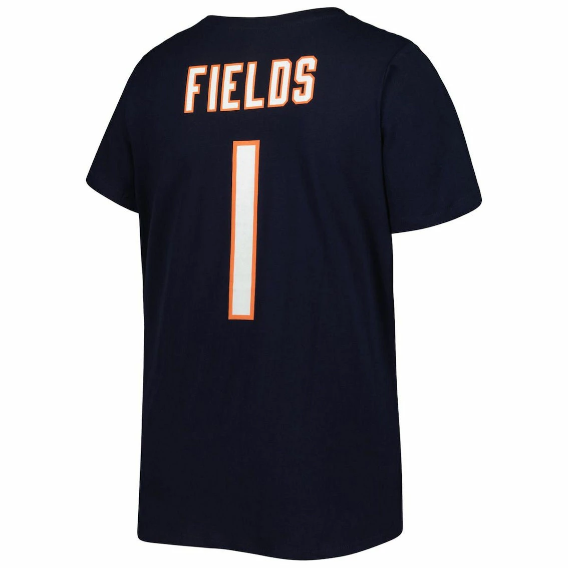 Women's Fanatics Branded Justin Fields Navy Chicago Bears Plus Size Player Name & Number V-Neck T-Shirt 6 Women's Fanatics Branded Justin Fields Navy Chicago Bears Plus Size Player Name & Number V-Neck T-Shirt - Image 4