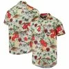 Men's FOCO Cream Chicago Bears Paradise Floral Button-Up Shirt -Fanatics DSCO1136763474 6662