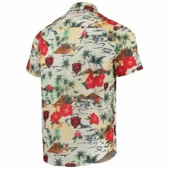 Men's FOCO Cream Chicago Bears Paradise Floral Button-Up Shirt -Fanatics DSCO1136763474 6662 ALT3
